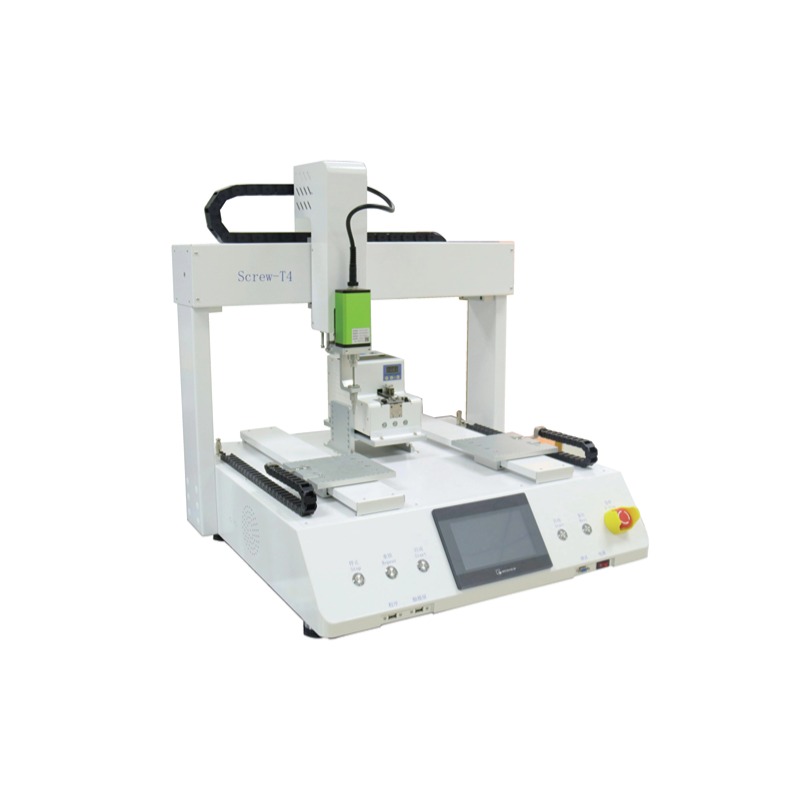 What does the automatic screw lock machine rely on to suck screws