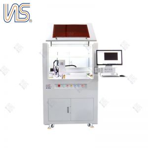 On-line five-axis glue dispenser behind furnace